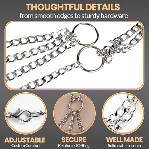Men's Chest Belt Chain Body Costume Adjustable Goth Body Suit Fashion Mens Rave Outfit for Cosplay Festival Party Stage Performance C140