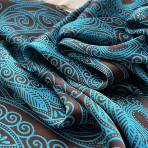 XL 43 Inch Extra Large Square Scarf Fashion Scarves Silk Feeling Hair Scarf Wrapping Scarfs Night Sleeping Headscarf - color: Ba103