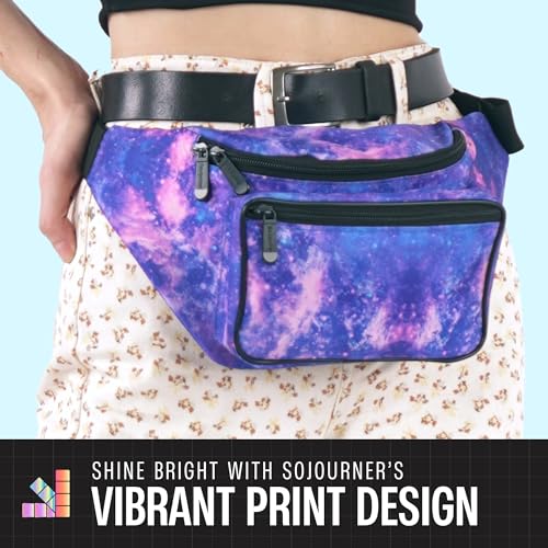 Fanny Pack Belt bag - Crossbody Waist Bag for Men or Women - Hands-Free, Waterproof Large Bumbag for Hiking, Running, and Travel (Galaxy Outer Space) - color: Outter Space