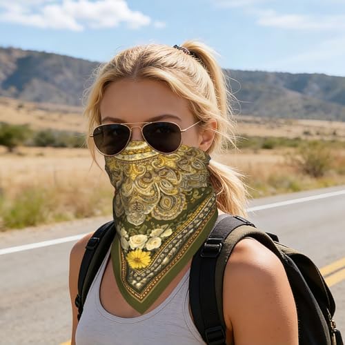 Head Scarf Hair Neck Scarves for Women Fashion Silk Satin Purse Bag Scarfs Handbags Bandana Neckerchief - color: Brown Green Yellow Paisley