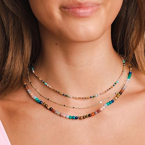 Lotus and Luna 7 Chakra Necklace for Women - Healing Crystal Necklace with Genuine Stones (Master Healer) to Bring Balance and Healing to Mind and Body - Handmade Jewelry Gift - style: Master Healer