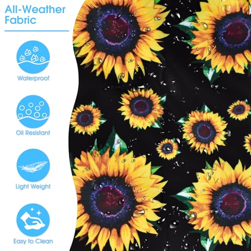 Becokan Beach Bag Large Beach Tote Bag for Women Waterproof Sandproof Swim Pool Bag With Zipper - color: Sunflower