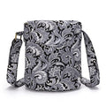 OPQRSTU Women's Retro Small Size Canvas Shoulder Bag Hippie Boho Crossbody Handbag - color: Grey