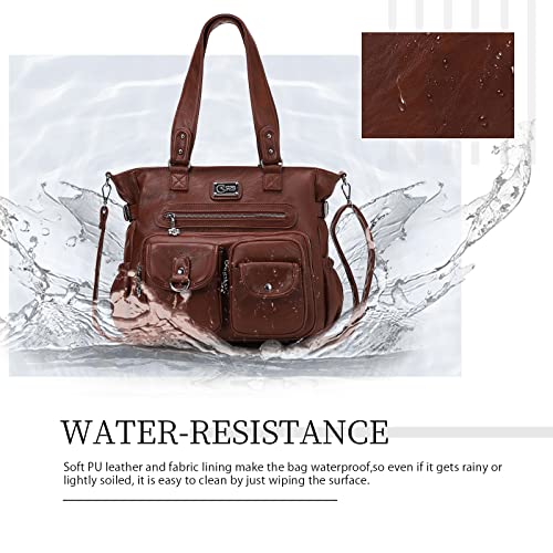 KL928 Large Purses for Women Shoulder Bag Tote Handbags Stylish Vegan Leather Hobo Bags Ladies, A-Black-4 | Large - color: 01-chestnut Brown