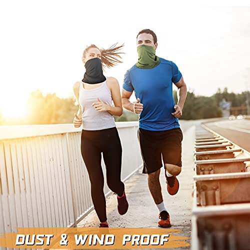 Neck Gaiter Bandana Face Mask: Sun Cooling Scarf Gator Cover Head for Men Women - color: Multicolor-8pack