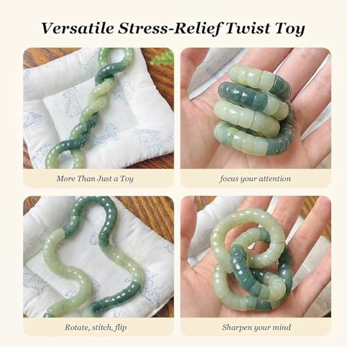 Fidget Bracelet Natural Bodhi Seeds Beaded Bracelets Zen Fidget Stretch Bracelets Alleviate Anxiety Stress Protection Healing Bodhi Jewelry Gifts for Women Men - color: B3:Fidget Bracelet
