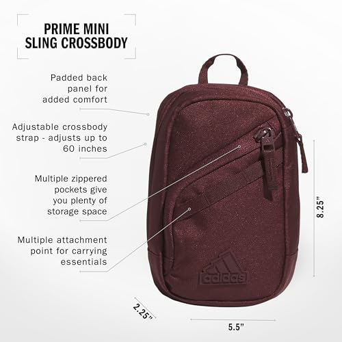 Prime Mini Sling Crossbody Bag, small size for festivals and travel - color: Aurora Ruby Red