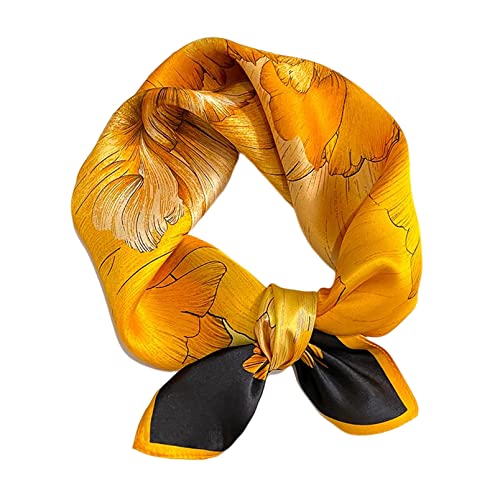 Aufeel Women's 100% Pure Mulberry Silk Small Square Scarf - Neckerchief Women - Silk Headscarf - 21" x 21" - color: Wild Passion