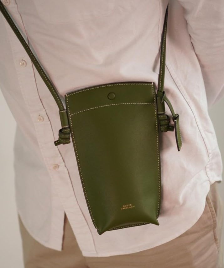 Rever Rubin Phone Crossbody Sling Bag, Leather, Fits Phone, Cards, Essentials | Phone - color: Pistachio (Green)