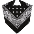ZENO 100% Cotton & Natural Fibers Bandana Scarf - Soft, Durable, Machine Washable – Unisex for Men & Women - color: Black Single