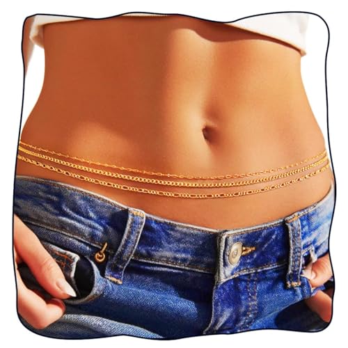 REETAN Gold Belly Chain Bikini Fashion Sandbeach Body Accessory for Women