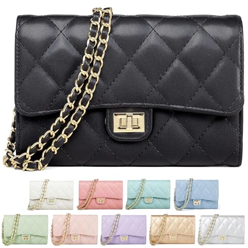 Small Cross Body Purses Sling Crossbody Bags for Women, Shoulder Bag Tote Purse Cross Body Bag Phone Bags - color: Black