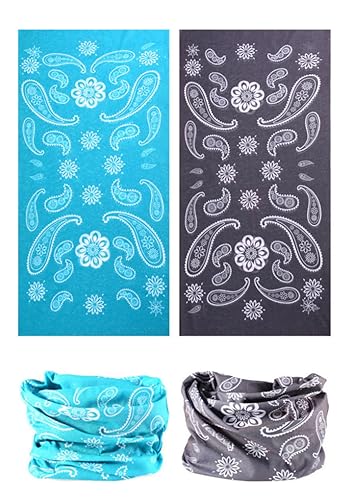 Head Wrap Headwear Headband Bandana Face Mask magic scarf for men & women - color: 6pcs. Paisley