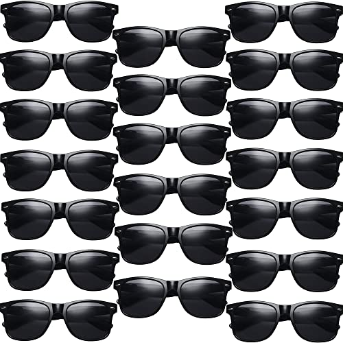Eyegla Sunglasses Bulk Party Sunglasses Pack 80s Shades Eyewear Set for Men Women 8/10/20/30Pack - color: Black+grey Lens 30 Pack