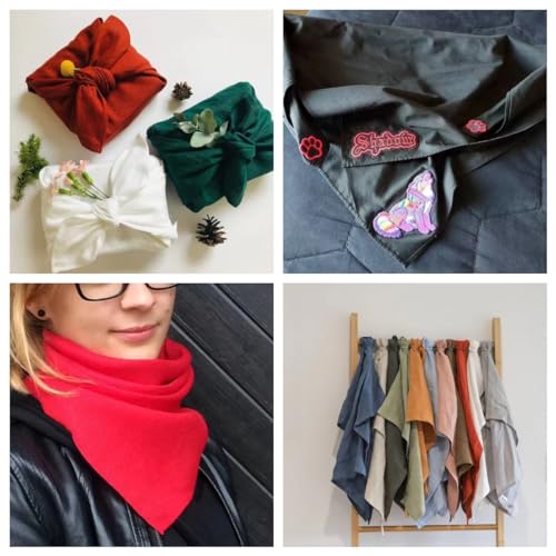 100% Cotton Bandana 27x27 Large Solid Head Scarf for Men Women Thick Opaque Reusable Wrapping Cloth Gift & Lunch - color: Black Single