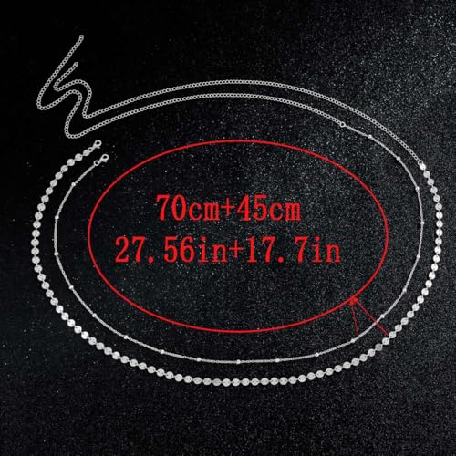 Rhinestone Waist Chains Crystal Waist Chain with Pendant Abdominal Chain Thin Minimalist Body Chain Jewelry for Women Beach Rave - style: C-Sequin+Beads-Sliver