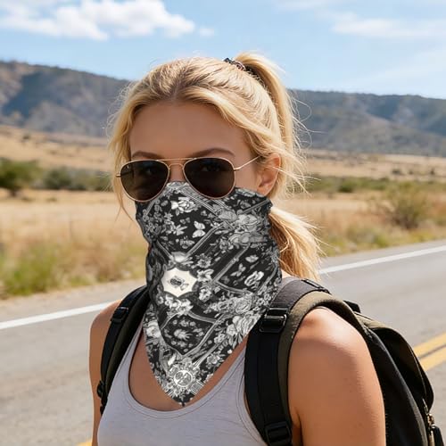 Head Scarf Hair Neck Scarves for Women Fashion Silk Satin Purse Bag Scarfs Handbags Bandana Neckerchief - color: Black White Plant Floral