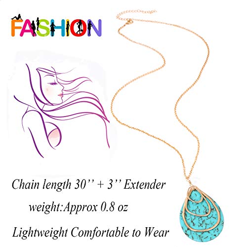 MOLOCH Long Necklace For Women Geometry Teardrop Acrylic Circle Pendant Necklace Statement Boho Acetate Resin Necklace Minimalist Gift - color: Green