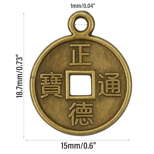 Bronze Chinese Coins – 190 PCS Ancient Antique Fashion Retro Jewelry Making Crafting Charms Findings Bulk for Bracelet Necklace Pendant Accessoires Lots Vintage Feng Shui Cash Arts Crafts Beading Tone