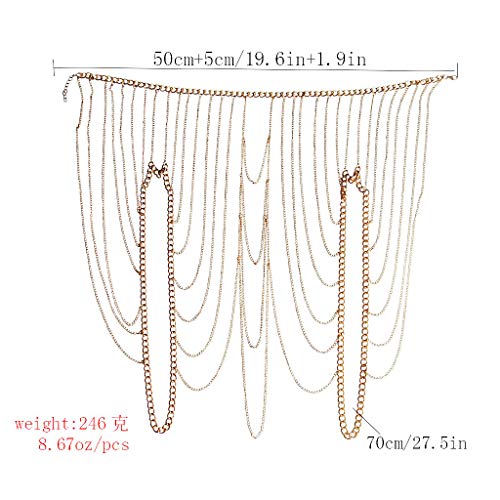 Women's Sexy Suit Body Chain - color: Multilayer Shoulder Body Chain-Gold Color-5