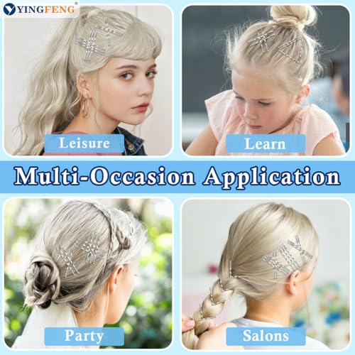 330 Pcs 2.2 Inch Hair Bobby Pins Silver With Box, Silver Bobby Pins For Gray Hair, YINGFENG Reusable Non Slip Hair Pins, This Gray Hair Pins For Women, Girls And Kids - color: Silver(2.2Inch)