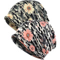 XYIYI Womens Chemo Headwear Hats Cotton Slouchy Beanie Cap Scarf - color: 2pcs Camo Sunflower