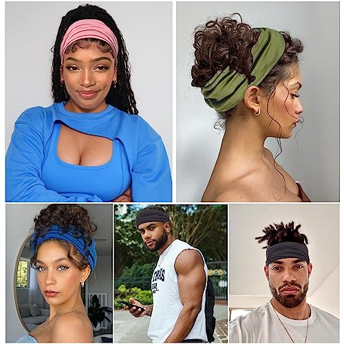 Leeven Sleep Shower Cap mens bonnet Long Hair Dread Loc Cap Long Braid Cap Elastic Dreadlock Tube for Men Woman - color: Black, Royal Blue, Red, White