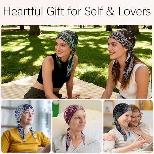 Ababalaya Chemo Headwear for Women Softer Headcover with Longer Tails, Breathable Skull Cap Non-Slip Sleep Beanie - color: Brown