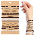DIYDEC 12pcs Hair Ties Bracelet for Women Boho Braided Hair Ties No Damage Elastic Hair Bracelet Band for Girls Soft Thick Thin Long Curly Hair Accessories (Silvery) - color: Silvery