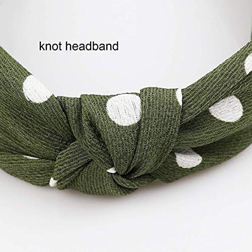 DRESHOW 8 Pack Knotted Headbands for Women Wide Turban Headband Yoga Exercise Ribbing Hair Hoop Hair Bands Accessories - color: 8 Pack Chiffon Printing C