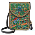 Small Beaded Crossbody Bag for Women, Boho Cell Phone Shoulder Purse Wallet with Handcrafted Colorful Beads - color: Elephant