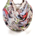 Scarfand's Romantic Rose Prints & Floral Patterns Lightweight Infinity Fashion Scarves Wraps - color: Brush Stroke Ivory