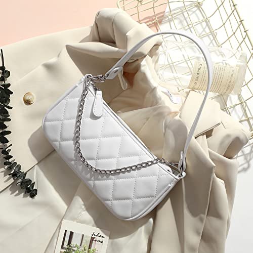 Loiral Small Purse for Women, Retro Classic Tote HandBag Shoulder Bags Clutch Purse - color: 2 White X