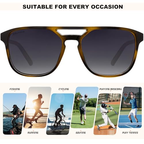 Arjien Aviator Sunglasses for Women, Polarized Sunglasses Women with UV Protection, 70s Retro Trendy Cruise Essentials 2026 - color: Aviator Gradient Grey - 2