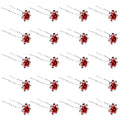 QIUTIMIY 20 Pack (Red) Crystal Hair Pins Rose Flower Rhinestone Hair Clips for Bridal Wedding Women Hair Jewelry Accessories, with Clear Container - color: Rose Flower-Red