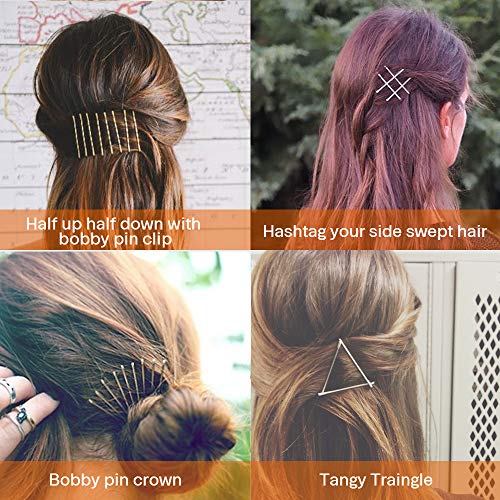 MORGLES Blonde Hair Bobby Pins, 120PCS 2Inches Gold Hair Pins for Women with Box - color: Blonde（2inch)
