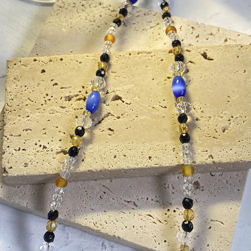 Women's Strand Necklaces 18 Inch Colorful Resin Stone Beaded Boho Necklace Hippie Jewelry for Women, Bohemian Layered Style Necklace with Gift Box for Wedding, Music Festival, Vacation, Date Night Jewelry
