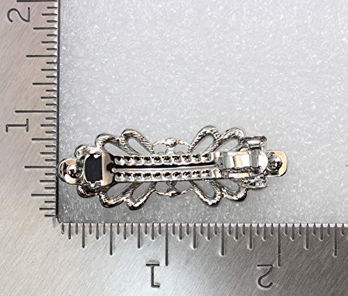 Faship Violet Small Mini Floral Hair Barrette Clip - color: Violet