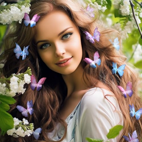 20Pcs Rhinestone Y2K Glitter Hold Hair Jaw Clips, Cute Hair Claws, and Butterfly Clips for Teens Women - Gifts - color: Novelty Style