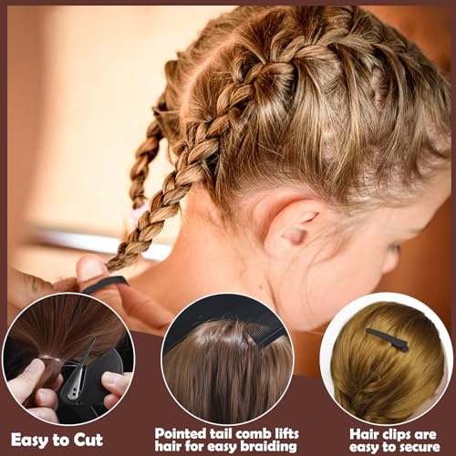 1500 Pcs Hair Bands in 4 Natural Colors - Rubber Hair Ties with Organizer Box and 6 Styling Tools for Women, Girls, Kids - color: Natural Colors