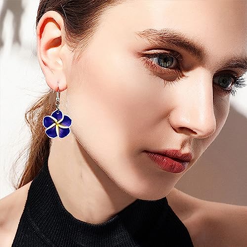 4 Pairs Tropical Bohemian Dangle Earrings For Women Hawaii Plant Daisy Flower Drop Earrings Set - color: style-1