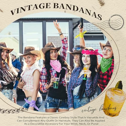 Suhine 24 Pcs Bandanas Bulk for Women Men 22 x 22 Inch Paisley Outdoor Headband Cowboy Handkerchief Summer - color: 12 Colors a