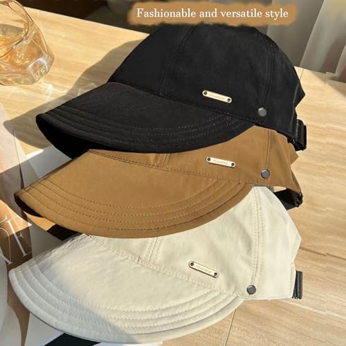 huablo]UPF 50+Womens Sun Hat UV Protection Hiking Fishing Hats Wide Brim Hat Adjustable Ponytail Packable Sun Cap - color: Coffee