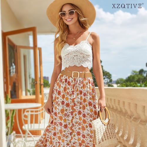XZQTIVE Straw Woven Elastic Belt for Women Stretch Waist Belt for Dress Boho Raffia Ladies Belt with Gold/Sliver Buckle - color: Brown, size: Fit Waist Size Below 41"