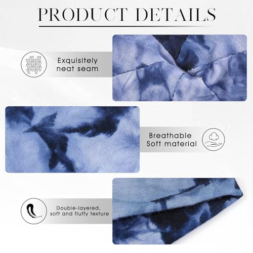 Bohend Bohemian Beanie Hats Headwear Cap Stretch Non Slip Bandanas Sleep Turbans Hats for Women Men Close top Head Covering - style: Tie-dye 1