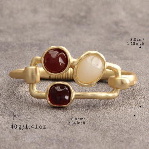 Chunky Gold Bracelet Trendy Gold Cuff Bracelets for Women Statement Silver Arm Cuffs Bangles Arm Punk Jewelry Accessories - style: Gold Bangle Cuff