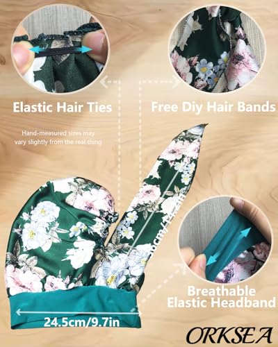 Chemo Headwear for Women Head Scarf Headwraps Silky Soft Turbans for Women Cancer Hats Chemo Beanie Coverings Scarves - color: B Deep Green Pattern