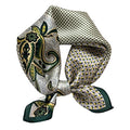 Aufeel Women's 100% Pure Mulberry Silk Small Square Scarf - Neckerchief Women - Silk Headscarf - 21" x 21" - color: Army Green