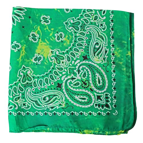Motique Accessories Modern Tie Dye Bandana - color: Kelly Green