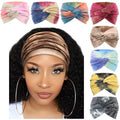 DRESHOW 8 Pack Headbands for Women Yoga Knotted Headbands Elastic Criss Cross Hair Accessories Sports Head Wrap Non Slip - color: 08 PCS: Printed Turbans D